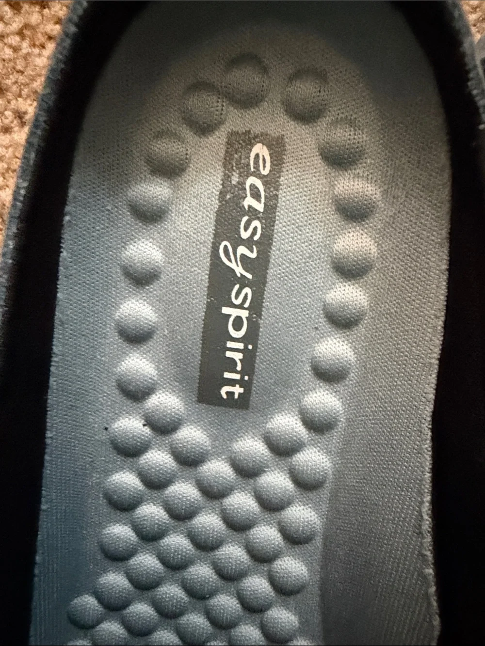 Easy Spirit Women’s Slip-On Loafer in Light Blue Suede